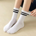 1/6 Pairs Women Mid-Tube Socks Solid Colour Autumn Winter Breathable Comfortable Sport Sweat Absorbent Man And Women's Socks