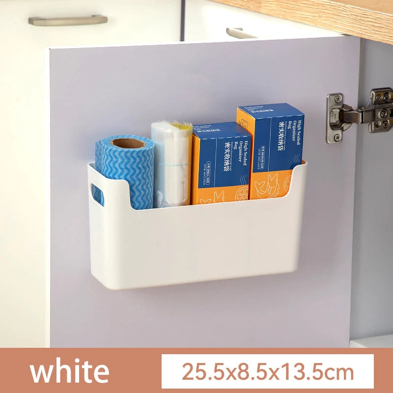 Adhesive Cabinet Door Storage Box for Kitchen Wraps A Large 1pcs