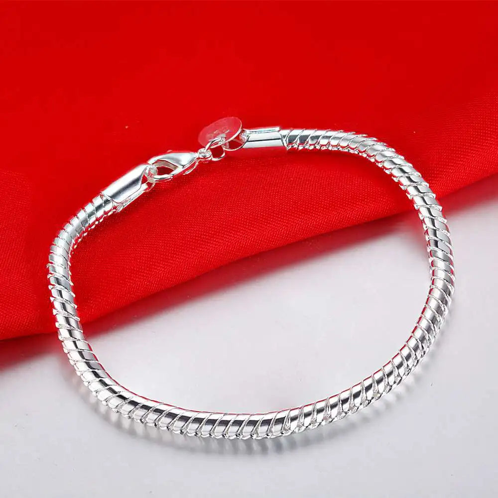 925 Sterling Silver Bracelet Heart High Quality Romance Chain For Woman Men Fashion Engagement Party Wedding Jewelry Gift DY AB085