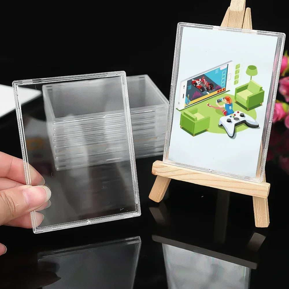 Acrylic Card Holder with Snap Closure for Collectible Cards