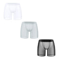 1/2/3 PCS Men's Ice Silk Boxers Transparent 0.01 Ultra-thin Fabric See Through Seamless Underwear antibacterial Boxer Shorts 3AD781-Muti