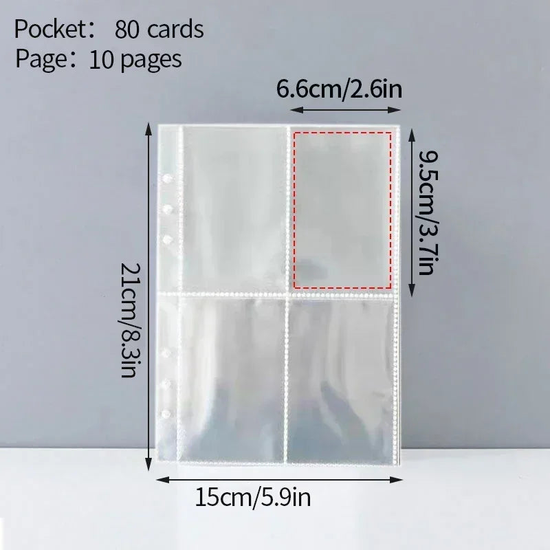 Photocard Binder Covers and Loose Leaf Pages D 10pages 80cards