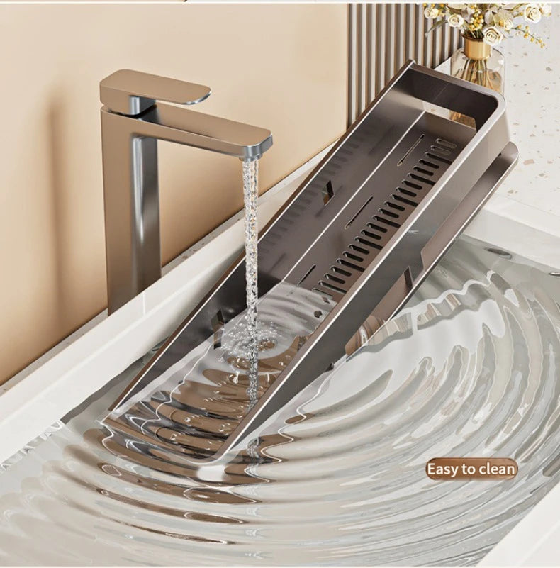 Aluminum Kitchen Rack Kitchen Shelf Toilet Storage No Drill Hanging Rack Bathroom Organizer Hang on the Wall Kitchen