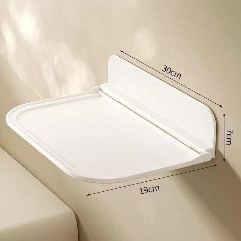 Foldable Wall Mounted Shelf for Bedside Phone and Glasses L