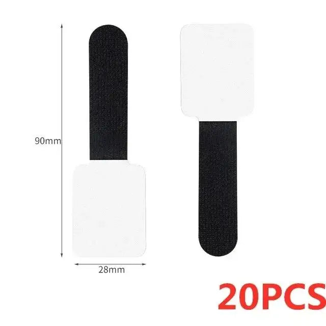 Self Adhesive Nylon Cable Ties for Desk Wire Management 20PCS Black
