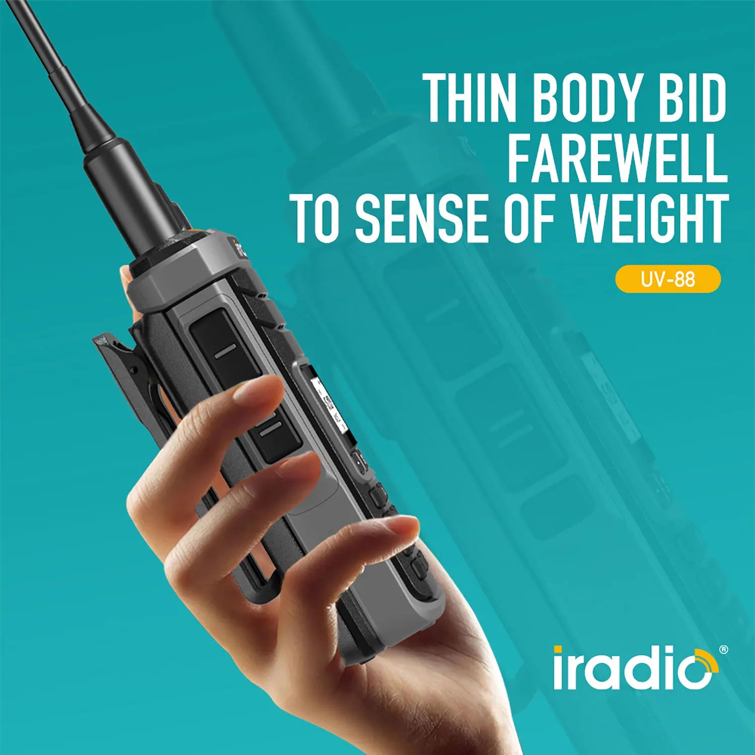 Iradio UV-88 Multi Band Ham Radio HF UHF VHF Walkie Talkie AM USB LSB CW CB LW MW SW SSB RX 1024Ch USB-C Battery RT-860 Variant