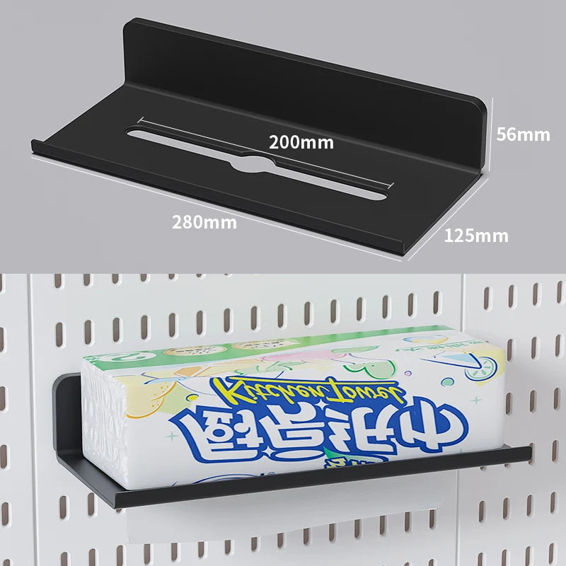 Wall Mounted Desk Pegboard Storage for Gaming Accessories B Tissue partition L