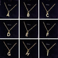 Fashion Shining A-Z Letter Pendant Charm Necklace 26 Initial Alphabet Name Clavicle Chain Party Valentine's Day Jewelry Gift