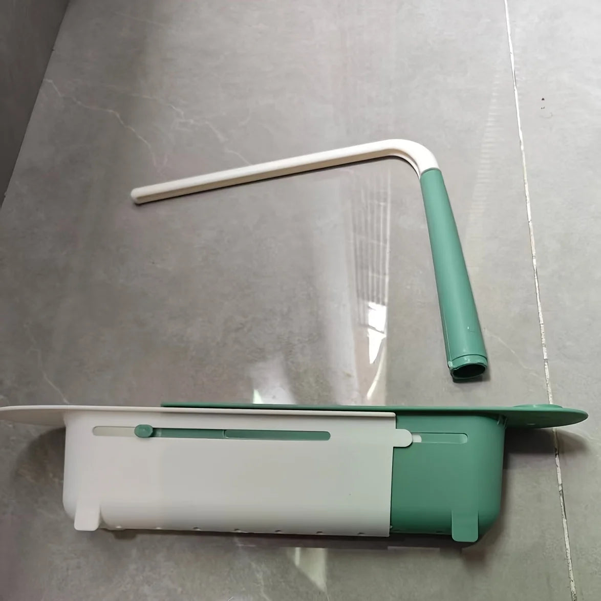 Telescopic Sink Shelf Kitchen Sinks Organizer Soap Sponge Holder Sink Drain Rack Storage Basket Kitchen Gadgets Accessories Tool green