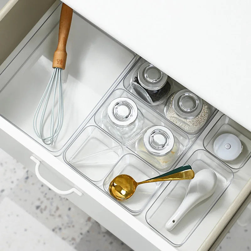 Clear Plastic Drawer Organiser for Makeup Jewellery and Pens