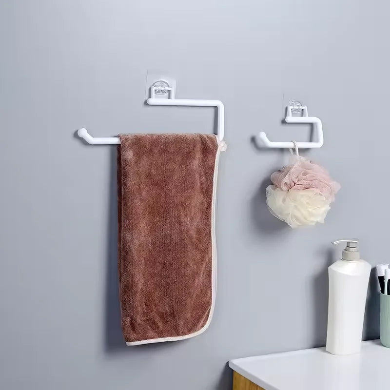 Hanging Kitchen Paper Holder Roll Paper Rack Bathroom Towel Stand No-Drilling Toilet Paper Holder Home Storage Tissue Racks