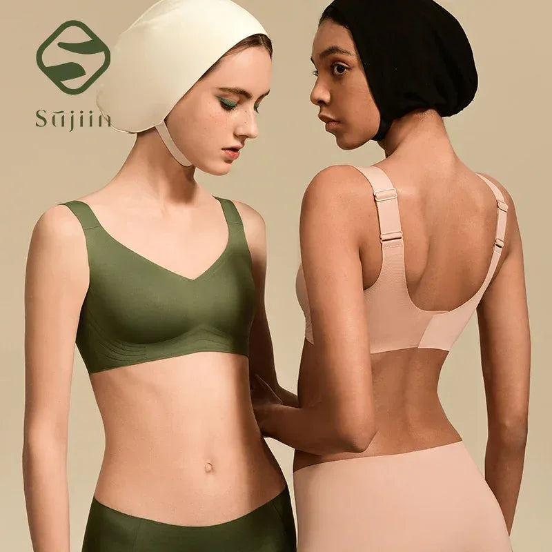 Wireless Bra for Women – Seamless Padded Push Up Minimizer