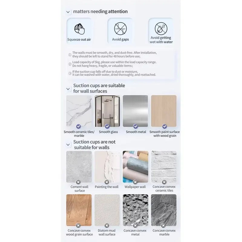 Aluminium Suction Cup Bathroom Shelf with Drainage Base