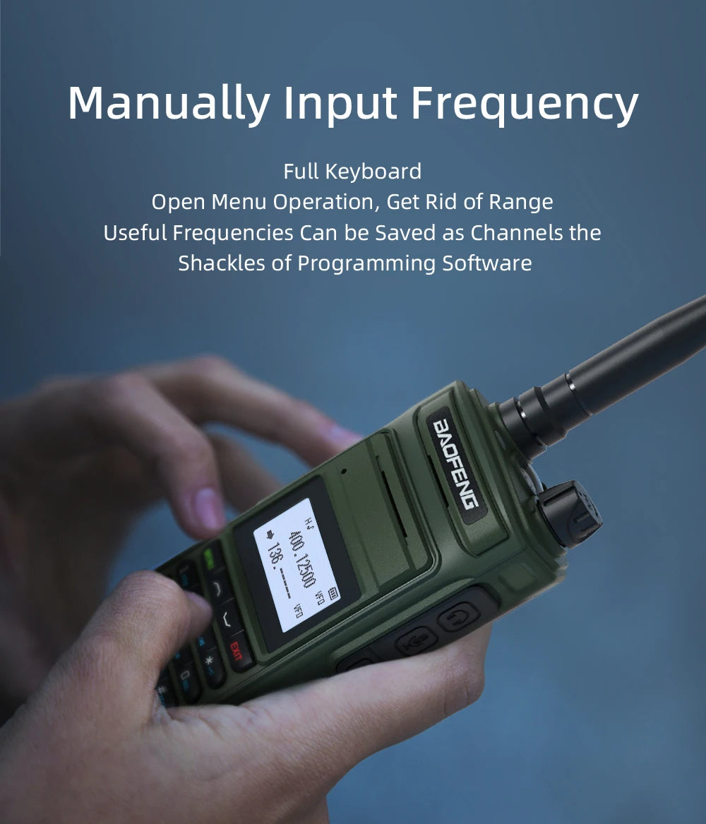 Baofeng Walkie Talkie P15UV Air Band FM/AM Long Range Wireless Copy Frequency NOAA Multi-Bands Two Way Radio Type-C Ham Radios - Dicrodelights