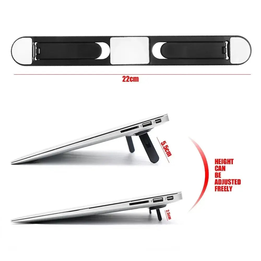 Adhesive Folding Plastic Laptop Stand for Desk Setups