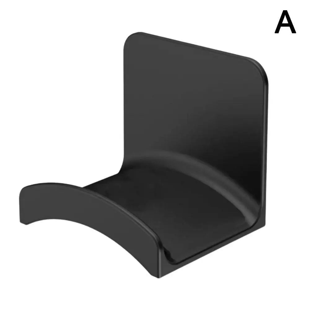 Wall Mounted Plastic Headphone Hook for Desk Setups Black