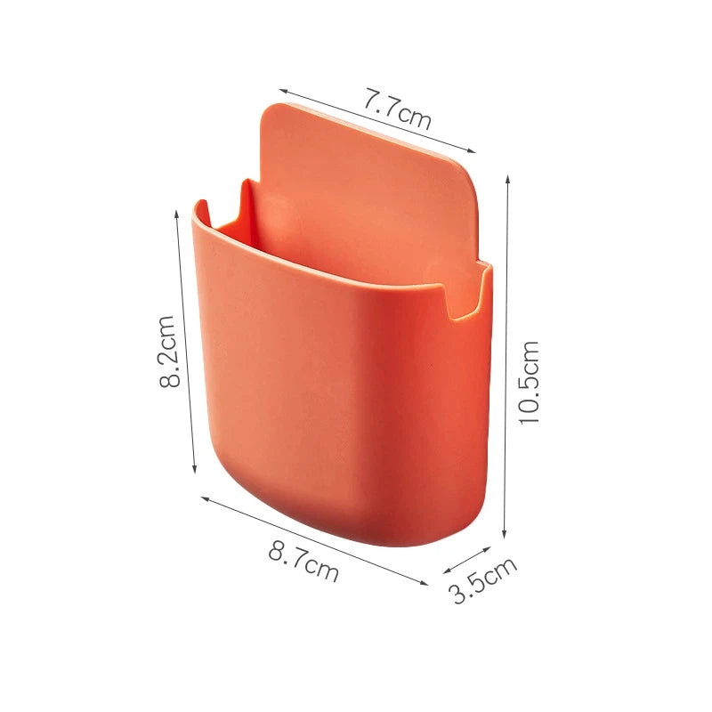 Bedside Wall Phone Holder for Charging and Remote Storage Twilight Orange