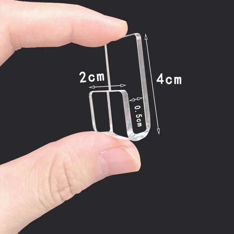 Vinyl Record Wall Hooks in Clear Plastic for Album Displays 10 PCS