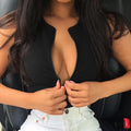 Zipper Bodysuit Sexy Bodysuit Women's Fashion Bodycon Body Basic Top Sleeveless Summer Bodysuit Jumpsuit One Piece