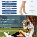 1 Pair Unisex Calf Compression Stockings Prevent Varicose Veins Shape Gradually with Pressure Elastic Open Toe Knee High socks