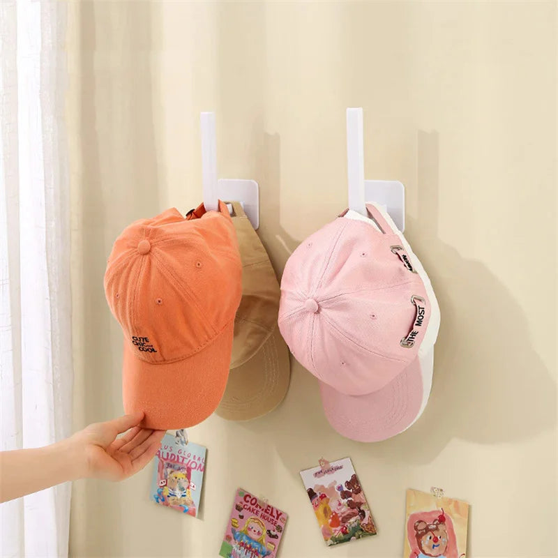 Plastic Adhesive Cap Hook for No Drill Bedroom Hat Storage