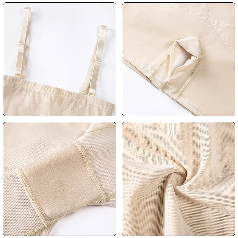 Light Shapewear Women Bodysuit Body Shaper Belly Sheath Waist Trainer Reductive Slimming Underwear Thin Breathable