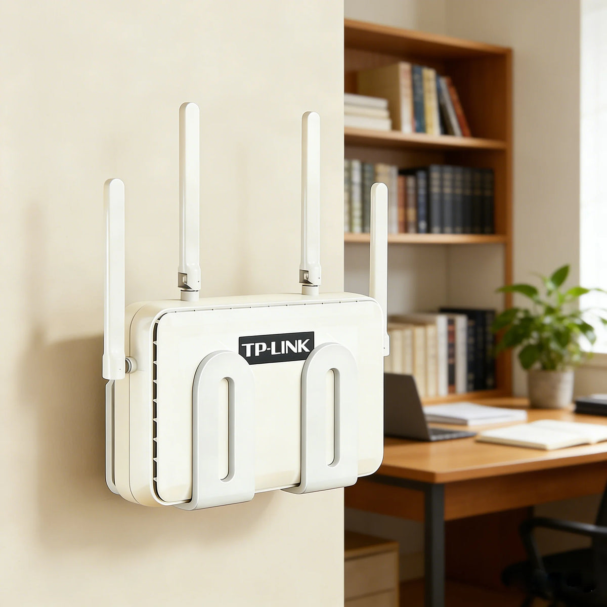 No Drill Wall Mounted Router Holder for Bedroom Cable Storage