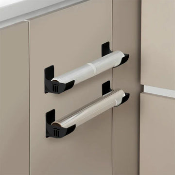 Pack of 4 No-Punch Storage Trays Cling Film Trash Bag Cabinet Storage Shelf Fridge Side Organiser