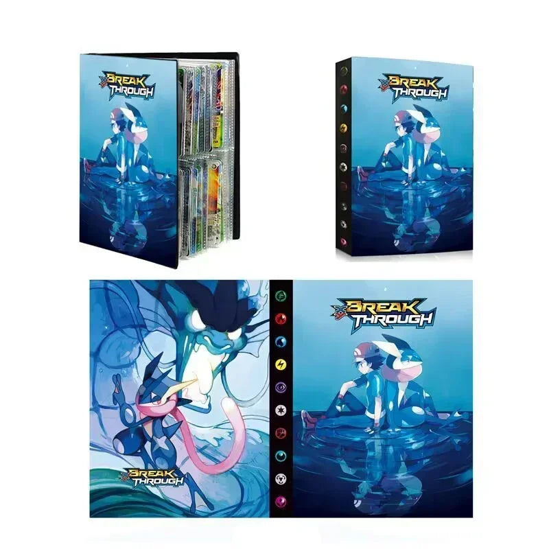Trading Card Binder with Illustrated Covers for Collectors B