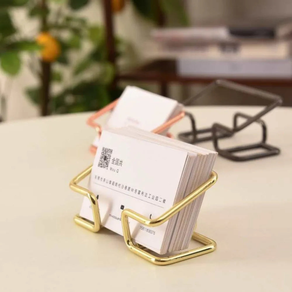 Metal Business Card Holder for Desks and Reception Areas