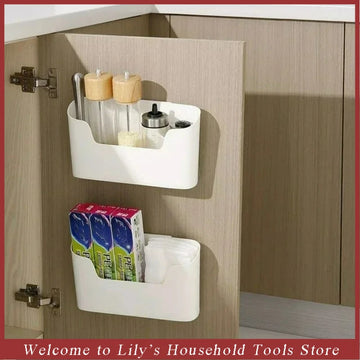 No-Drill Cabinet Door Storage Box for Kitchen Essentials