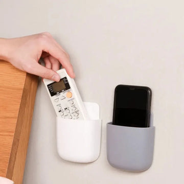 PVC Adhesive Remote Control Holder for Bedside Phone Storage