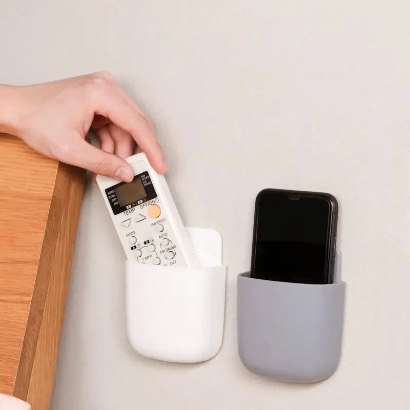 PVC Adhesive Remote Control Holder for Bedside Phone Storage