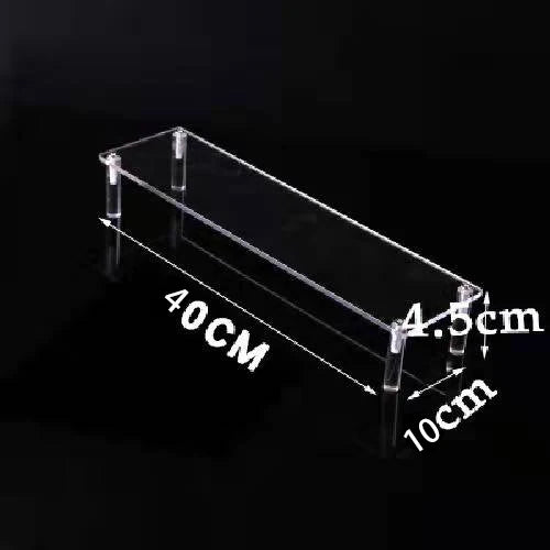 Display Riser Stand for Figures in Clear, Black or Wood Effect 1 tier 40x10cm