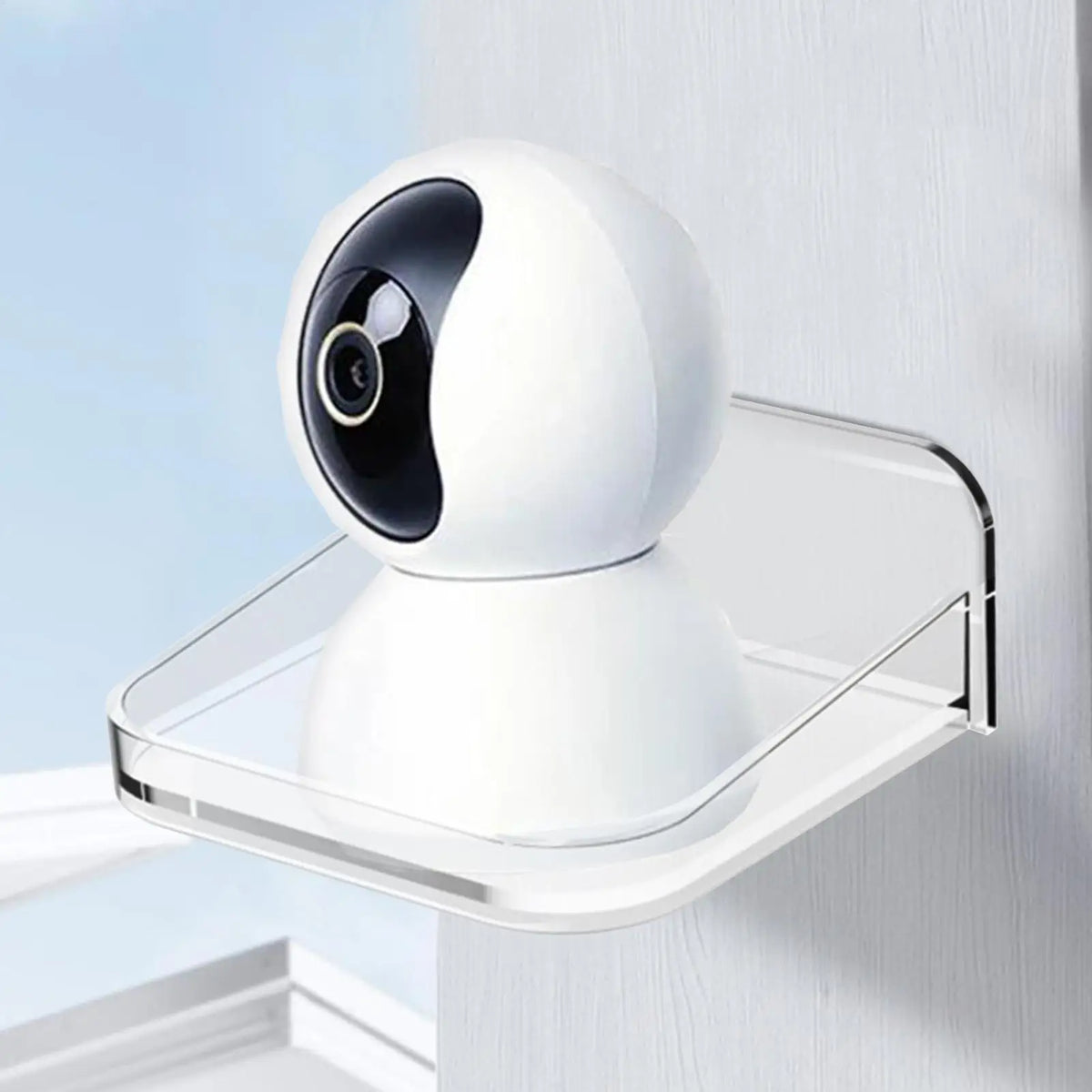 Adhesive Acrylic Camera Wall Shelf for Bedroom Device Storage