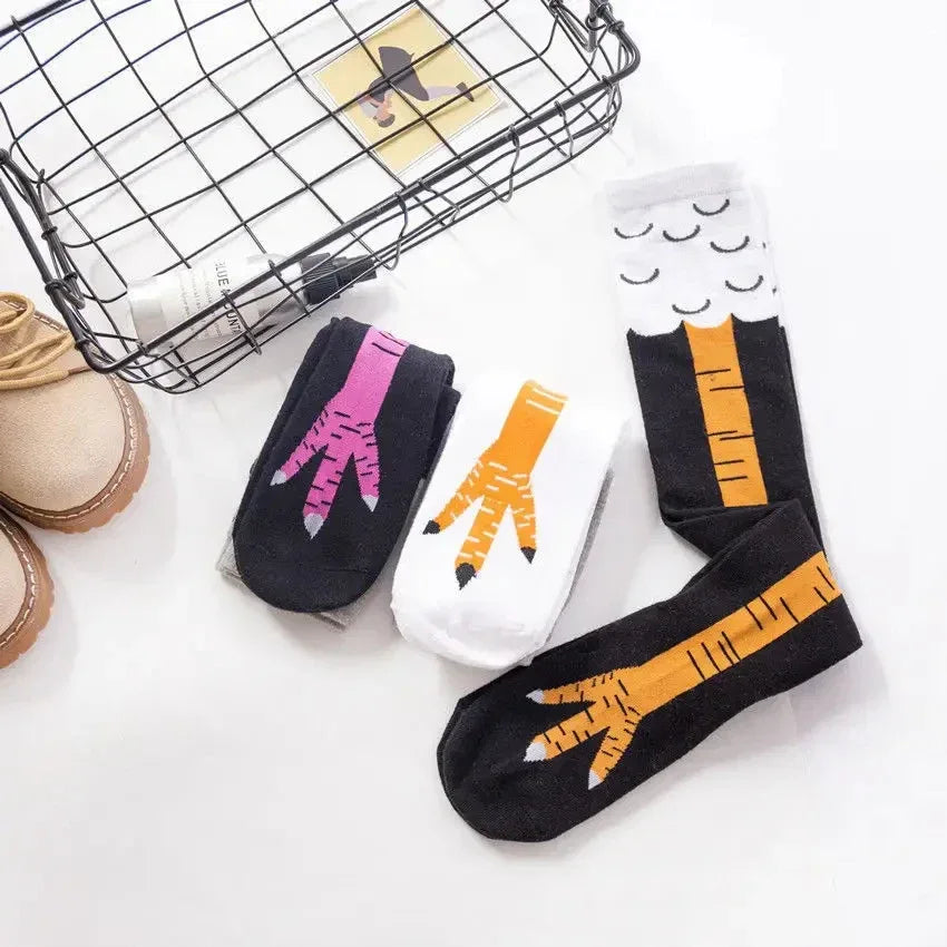 Funny Chicken Paw Stocking Over-knee 50/70CM Pressure Long Stocking for Women Personalized Realistic Chicken Feet Sports Socks # - Dicrodelights