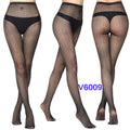 Women Sexy Fishnet Tights Jacquard Weave Seamless Pantyhose Yarns Garter Grid Fish Net Stockings Black Spider Gothic Lace Tights V6009 One Size