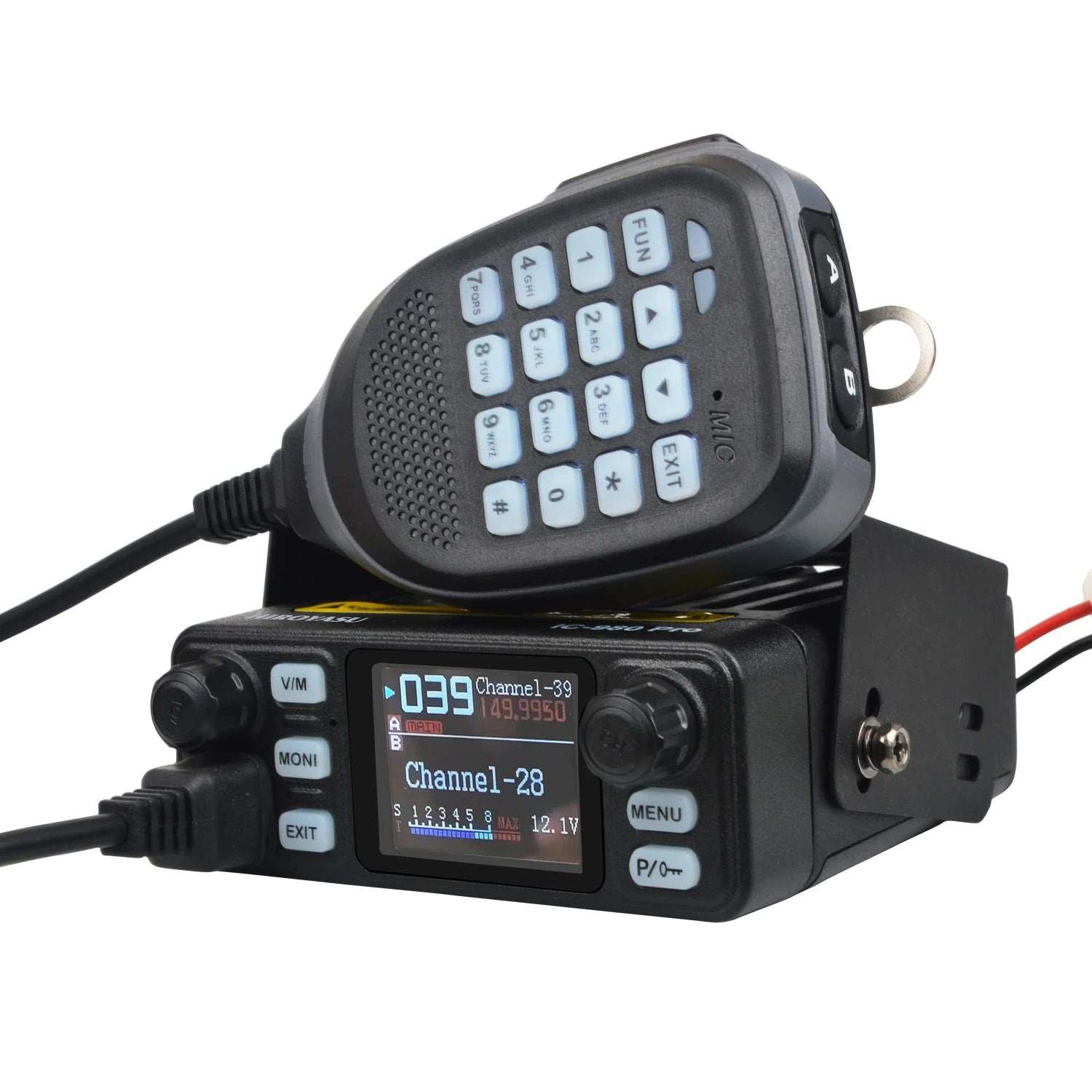 Mobile Radio HIROYASU IC-980Pro Transceiver UHF VHF Dual Band Dual Watch 25W 200Ch Background Noise Reduction Vox FM Walky Talky
