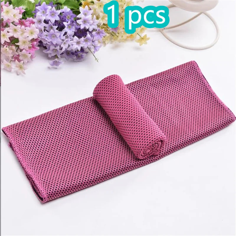 1-10pcs Cooling Towel Instant Relief Microfiber Cool Towels Chilling Neck Wrap Ice Cold Rags Sports Fitness Camping Hiking 1pcs-3