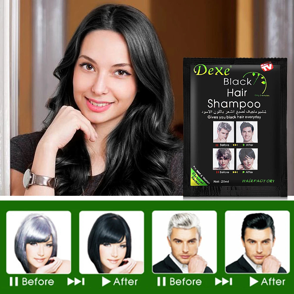 10 Pcs/Box Fast Black Hair Shampoo 5 Mins Fast Become Black Hair Dye Herb Natural Hair Care Restore Colorant Shampoo Hair Care Australia