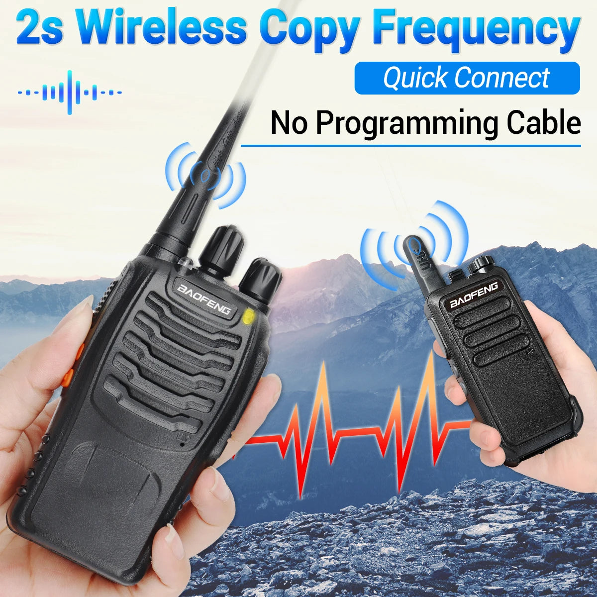 Baofeng BF-88E Long Range Walkie Talkie | UHF 400-470MHz Wireless Two-Way Radio for Hunting & Outdoor Use