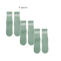 1/3/6/10 Pair Anti Slip Yoga Socks Female Medium Tube Socks lady Anti Slip Silicone Indoor Fitness Pilates Women's Sports Socks green