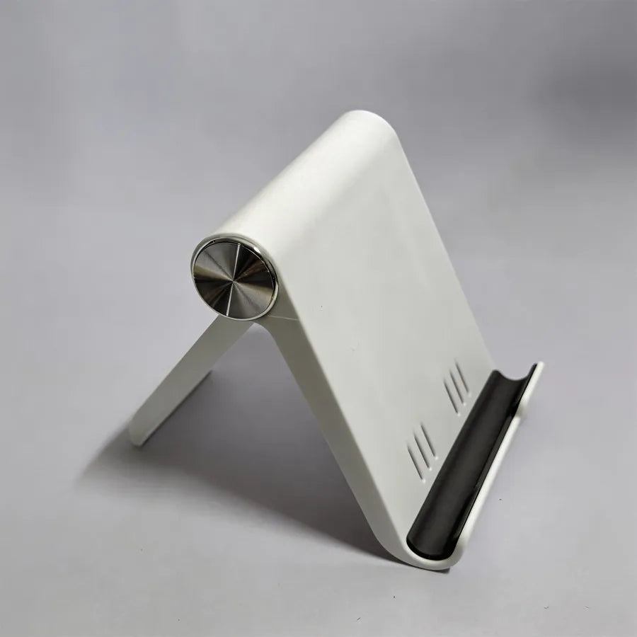 Adjustable Folding Desk Phone Stand for Hands Free Viewing White