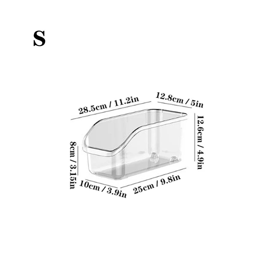 Pull-Out Cabinet Organizer Bin with Roll Wheels Clear Kitchen Bathroom Cabinet Under-Sink Organizer and Storage Organizer Basket 1pcs S