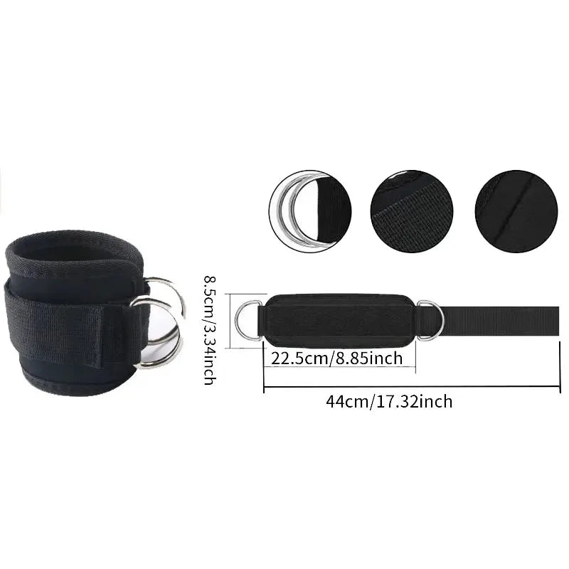 1/2/4Pcs Cable Ankle Straps Double D-Ring Adjustable Ankle Cuffs Gym Workouts Glutes Legs Strength Training Brace Support Sport