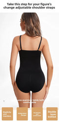 Women's One-Piece Shapewear Thin Summer Suitable Abdomen Inward Drawstring Halter Neck Design Body Sculpting Underwear