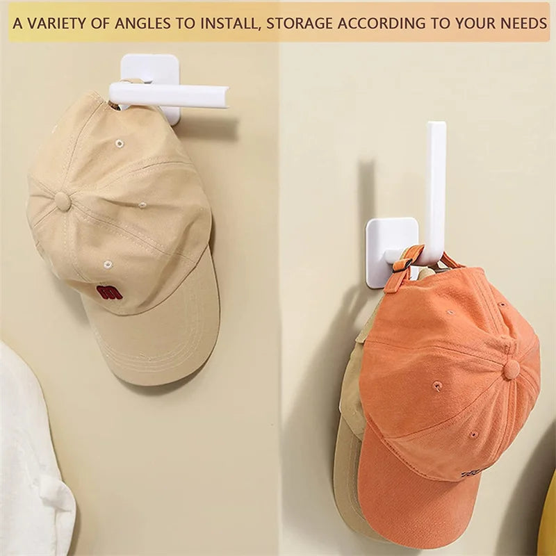 Plastic Adhesive Cap Hook for No Drill Bedroom Hat Storage