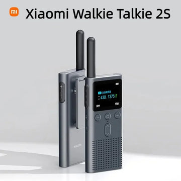 Xiaomi Walkie Talkie 2S Screen 4W Power 120-hour 1.77"Color Standby Dual Mode 5km Call Distance IP54 Outdoors Security Intercom