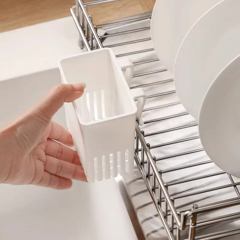Silverware Basket Drying Rack – Kitchen Utensil Organizer with Drainage for Forks, Spoons, Chopsticks, and Cutlery