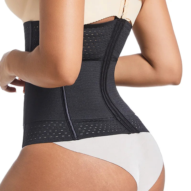 Waist Trainer Body Shaper Corset Shapewear Women 6-Row Hook and Eye Closure Double Tummy Control Belt Belly Waist Cinhcer